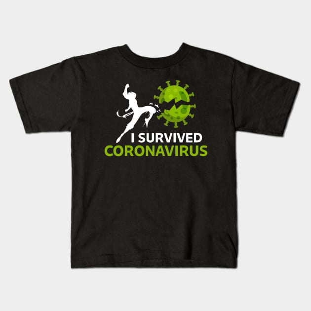 I survived coronavirus Kids T-Shirt by Marioma